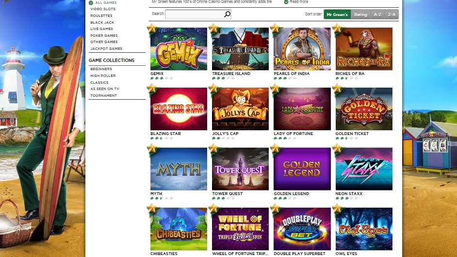 mr green casino free spins