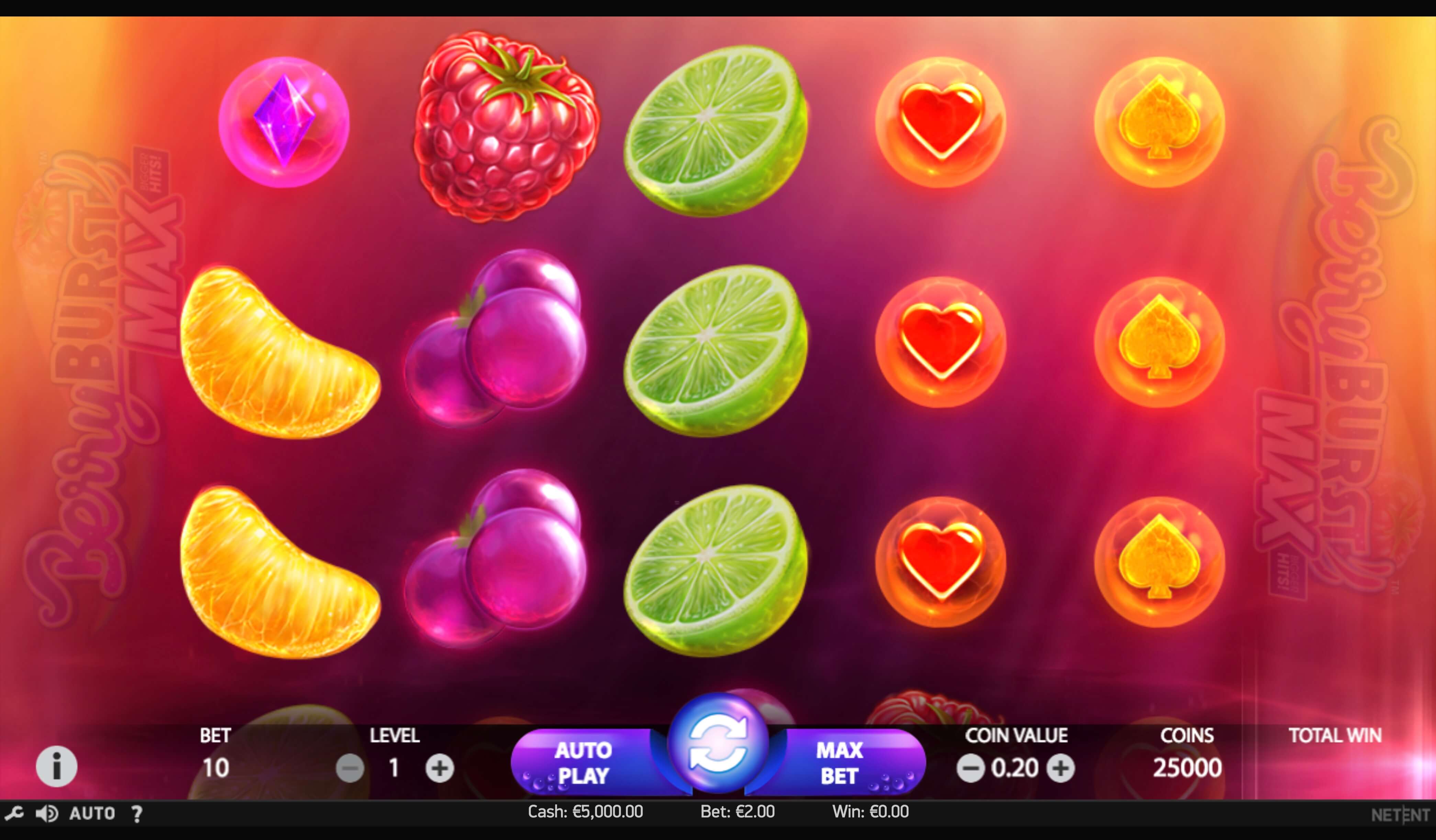 berry burst max slot screen