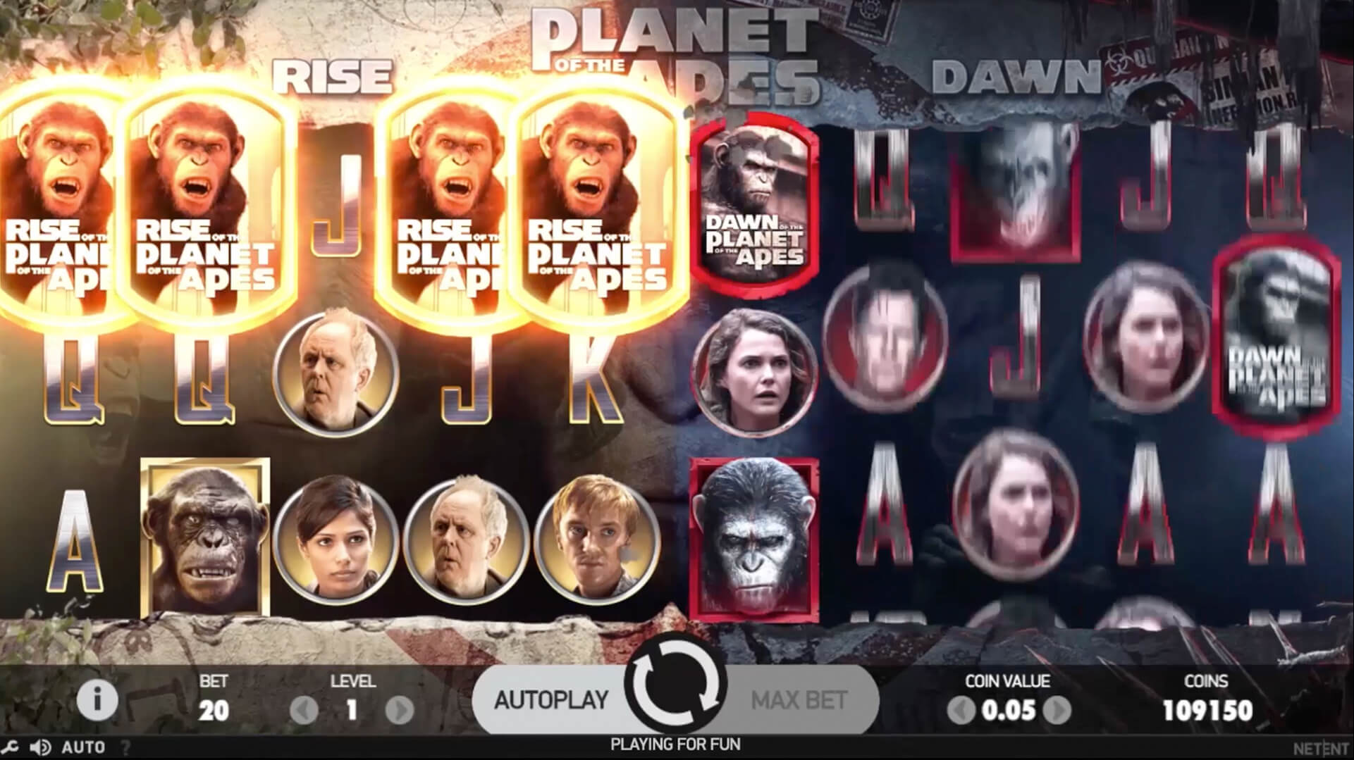 the planet of the apes slot