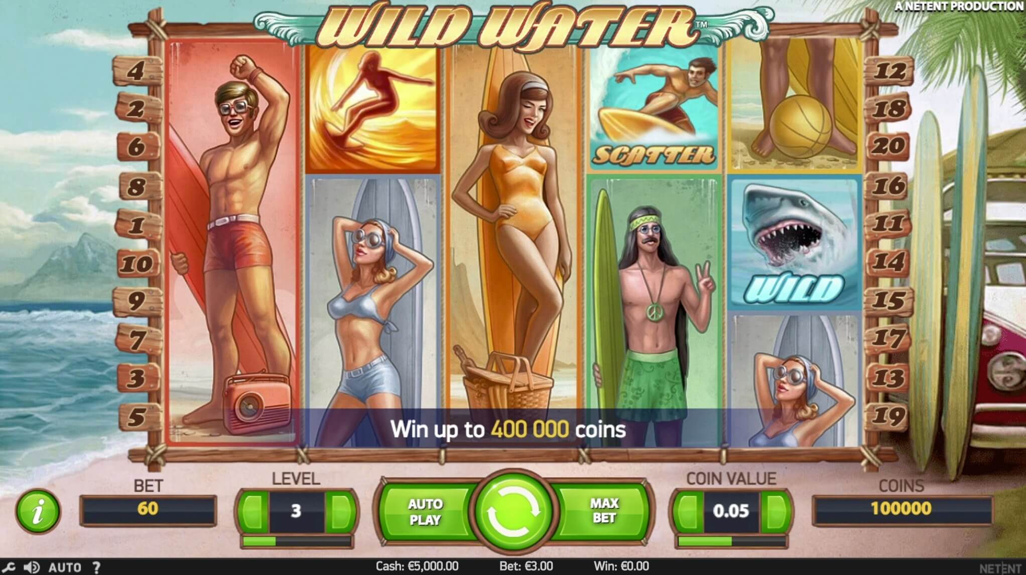 wild water slot screen shot